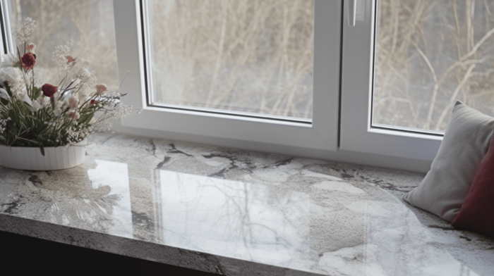 Подоконник из гранита Arctic White (Арктик Вайт)