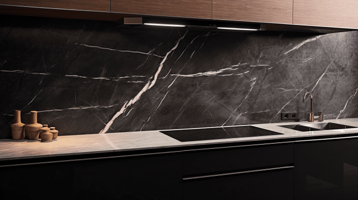 Фартук из мрамора Black Marquina (Блэк Маркина)